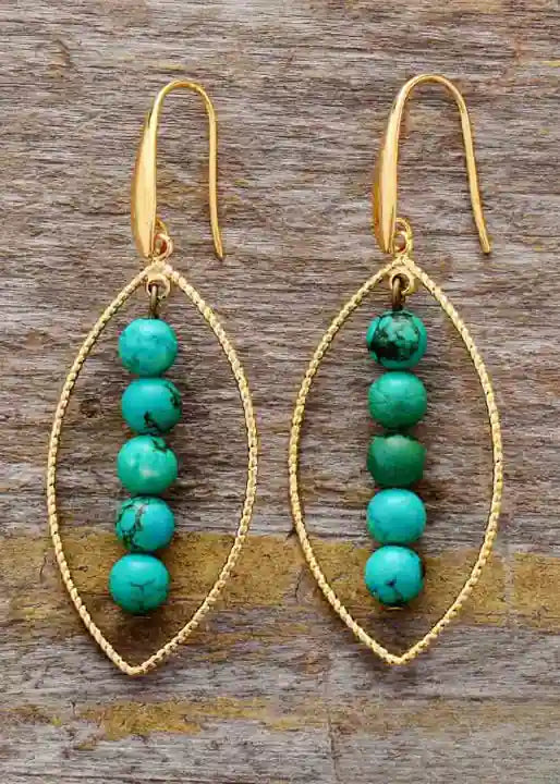 Boho Beads Earrings Gold