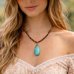 Boho Beads Stone Pendant Necklace