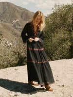Boho Black Maxi Dress