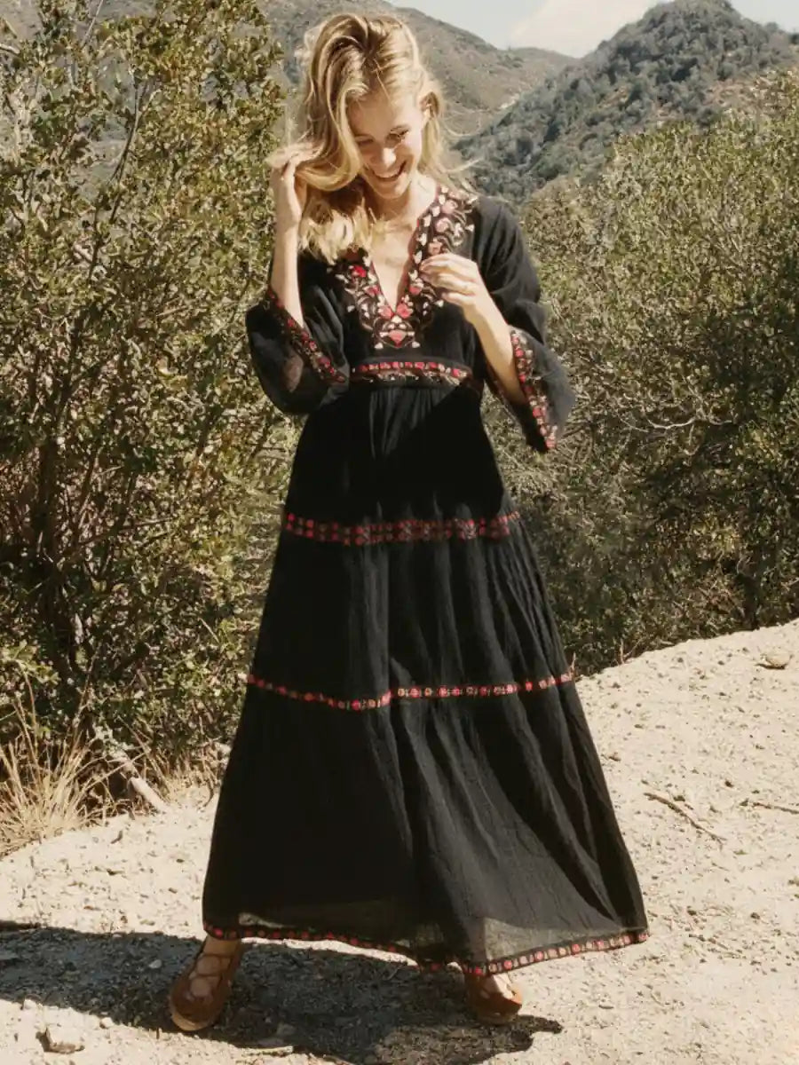 Boho Black Maxi Dress | Boho Mood Bobo Mood Boho Black Maxi Dress | Boho Mood Bobo Mood