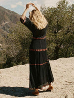 Boho Black Maxi Dress