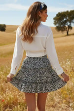 Boho Black Mini Skirt Adelie