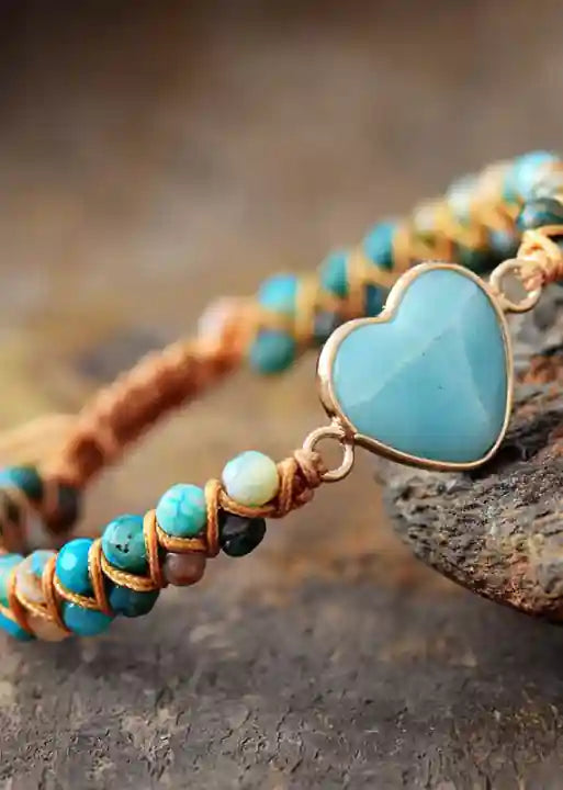 Boho Bracelet - Blue Heart