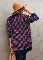 Boho Cardigan Mid-length Colorful Pattern