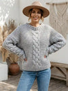 Boho Chic Grey Knit Pullover