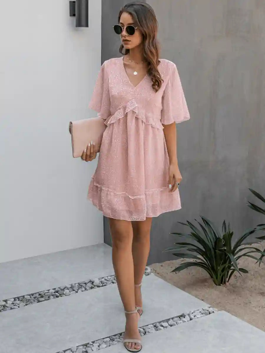 Boho Chic Powder Pink Dress