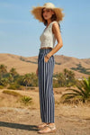 Boho Chic Striped Wide Leg Pants