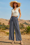 Boho Chic Striped Wide Leg Pants