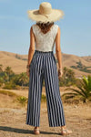 Boho Chic Striped Wide Leg Pants