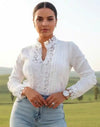 Boho Chic White Lace Blouse