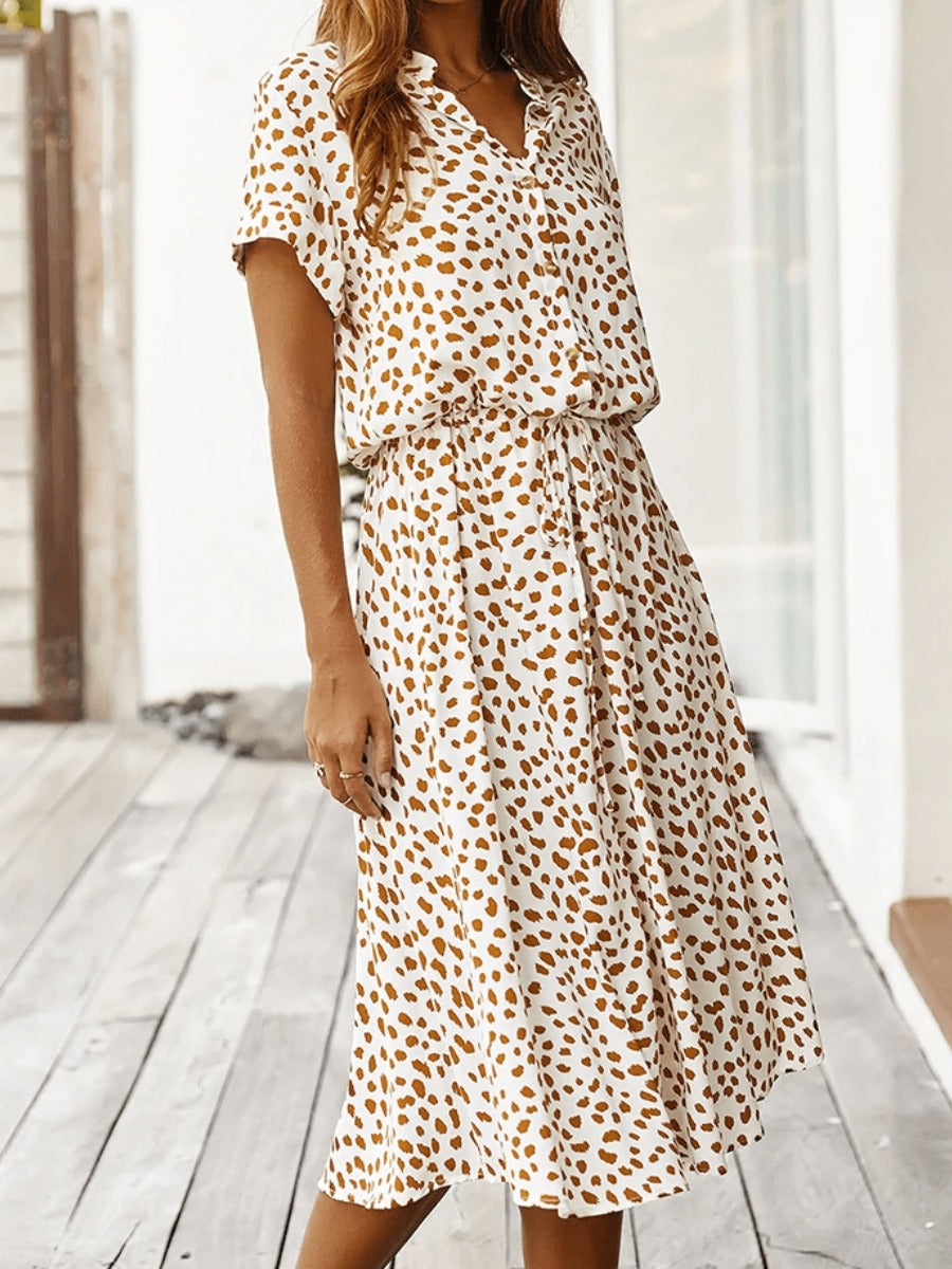 Boho Chic White Midi Dress