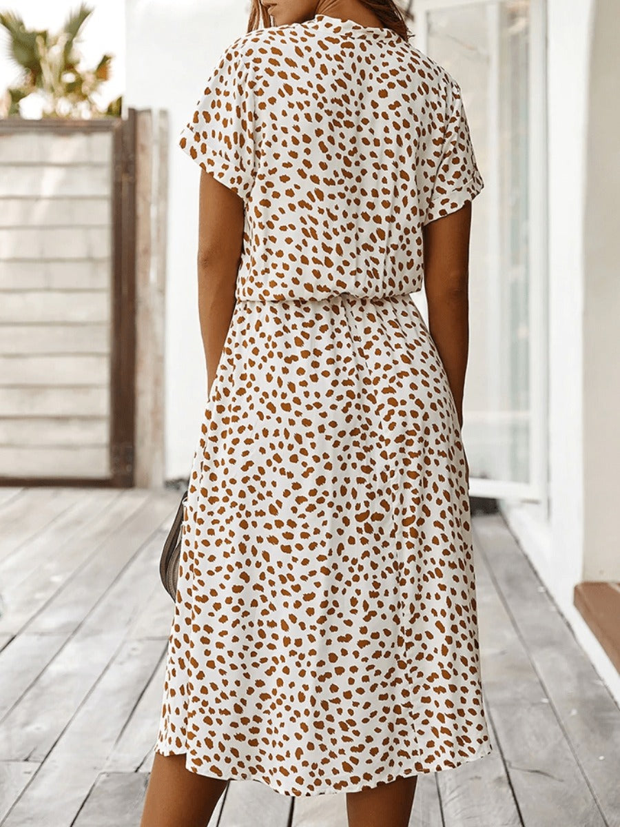 Boho Chic White Midi Dress