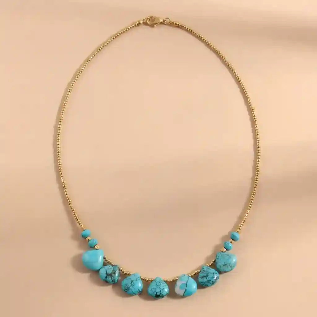 Boho Choker Necklace Gold Chain