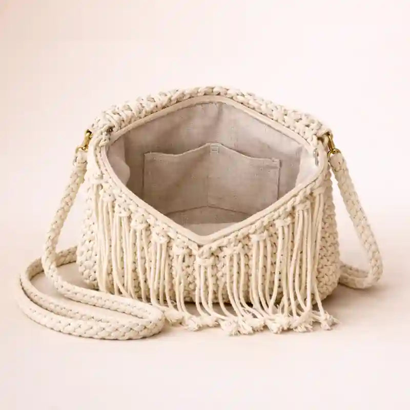 Boho Crochet Crossbody Bag