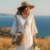 Boho Crossbody Straw Bags