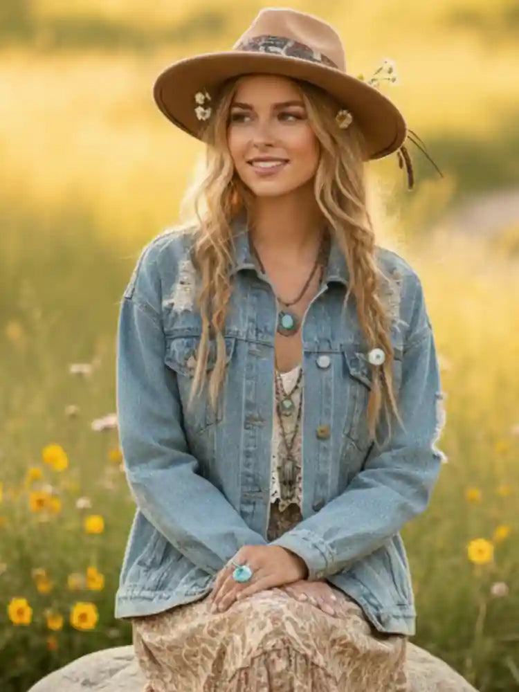 Boho Denim Jacket