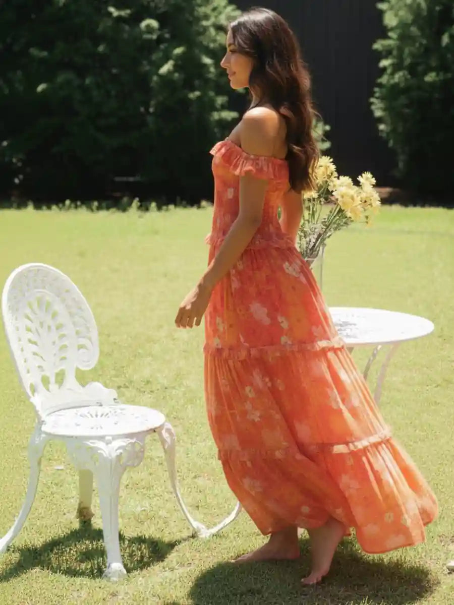 Boho Dress with Floral Print