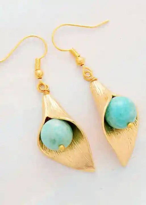 Boho Earrings - Gold Flower