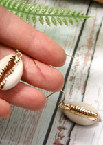 Boho Earrings - Natural Shell Gold