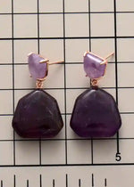 Boho Earrings - Natural Stone