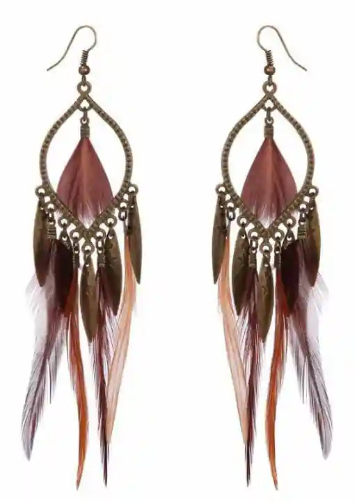 Boho Feather Earrings