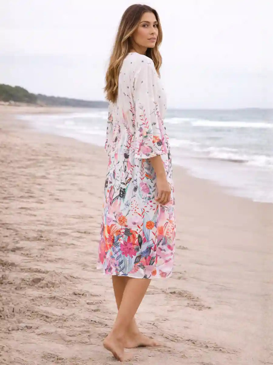 Boho Floral Beach Kimono