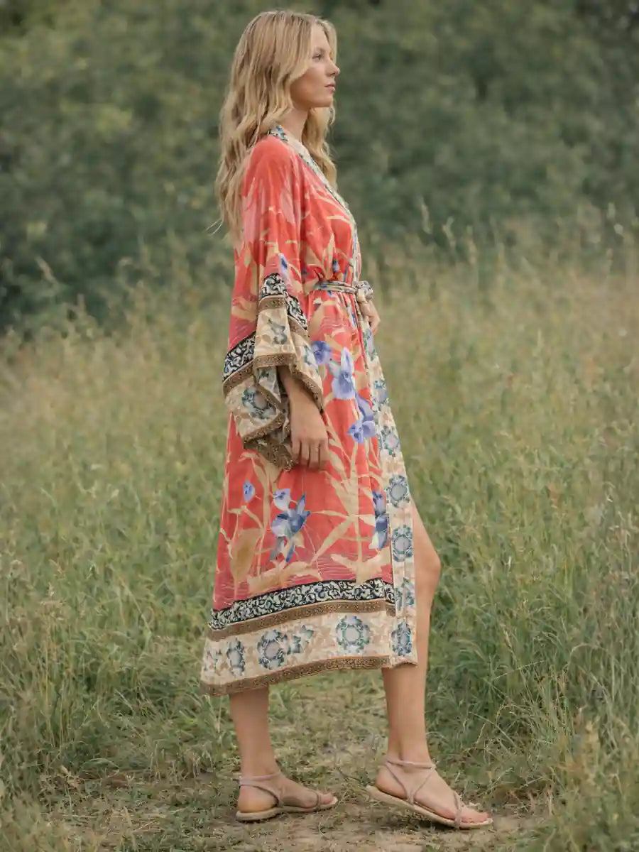 Boho Floral Kimono