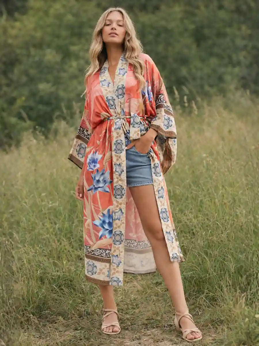 Boho Floral Kimono