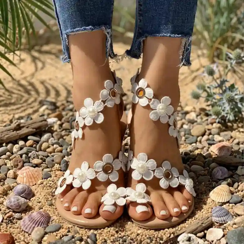 Boho Floral Sandals