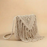 Boho Fringe Bag In Rope
