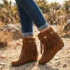 Boho Fringed Braided Boots