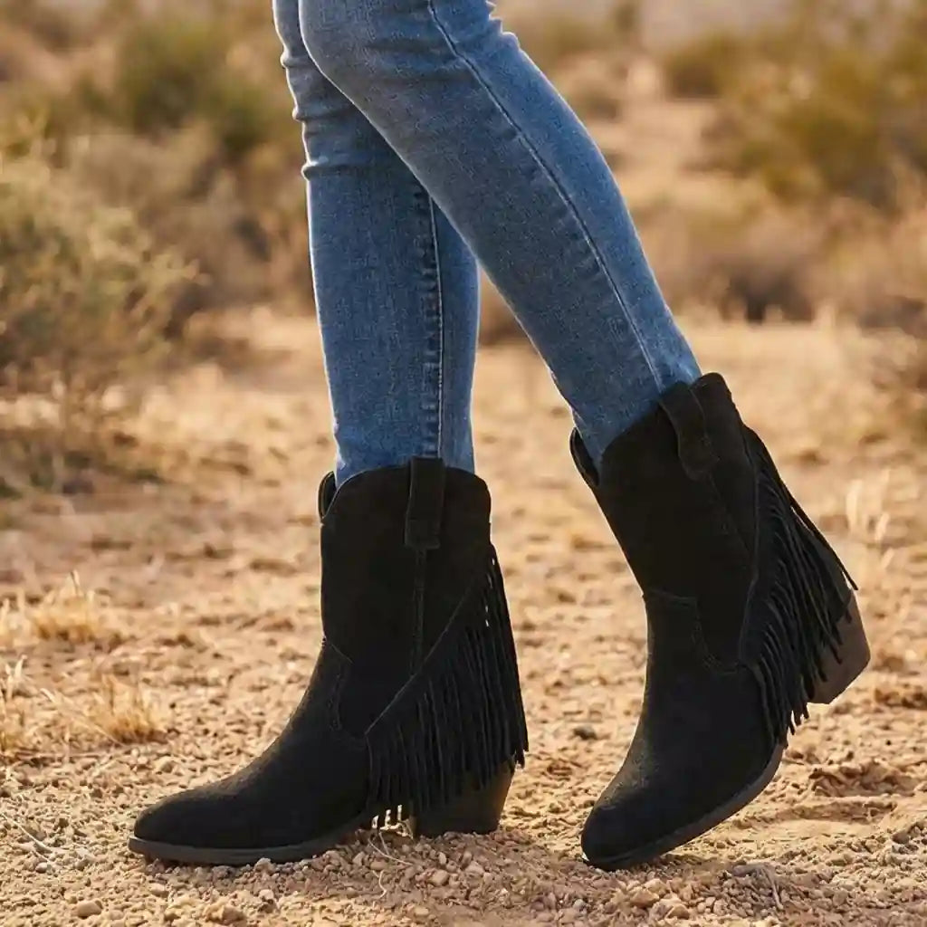 Boho Fringes High Boots
