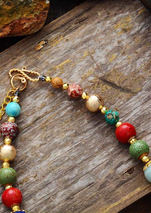 Boho Gold Ethnic Necklace