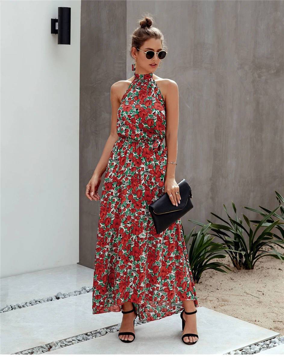 Boho Halter Maxi Dress