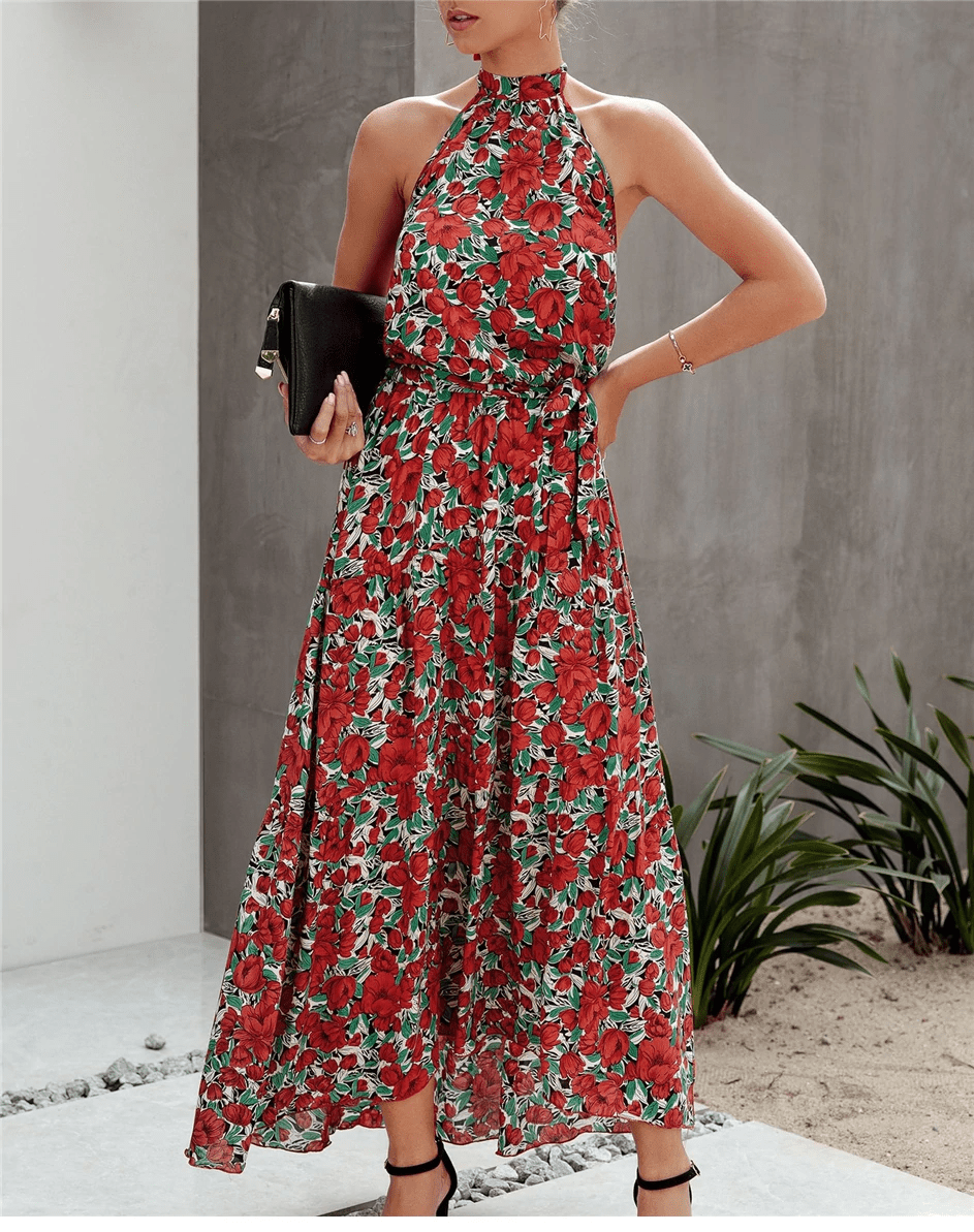 Boho Halter Maxi Dress