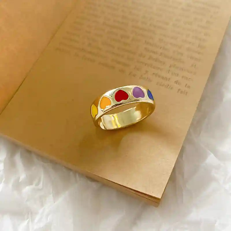 Boho Heart Shaped Open Ring