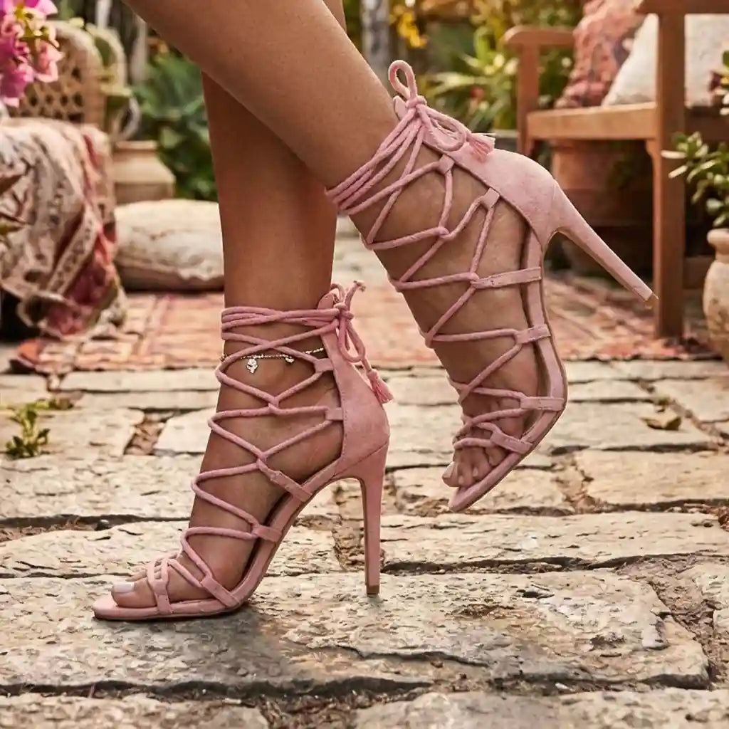 Boho Heeled Open Sandals