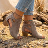 Boho Heeled Open Shoes
