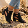Boho Heeled Open Shoes