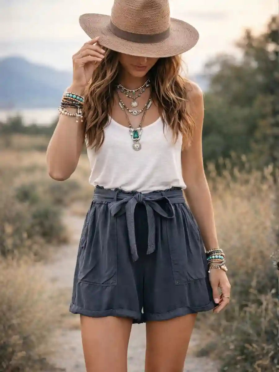 Boho High Waist Shorts
