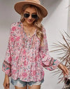 Boho Hippie Blouse in Pink
