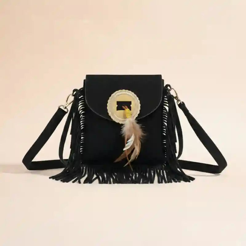 Boho Hippie Gypsy Fringe Crossbody Bag