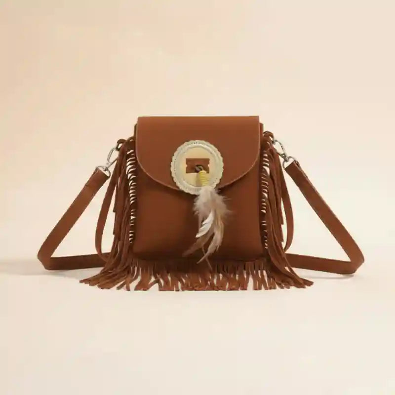 Boho Hippie Gypsy Fringe Crossbody Bag