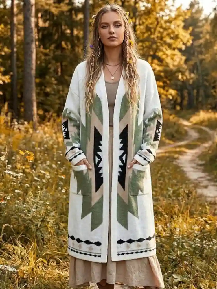 Boho Hippie Long Coat