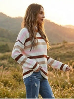 Boho Horizontal Striped Pullover