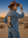 Boho Jacket Denim Cartoon