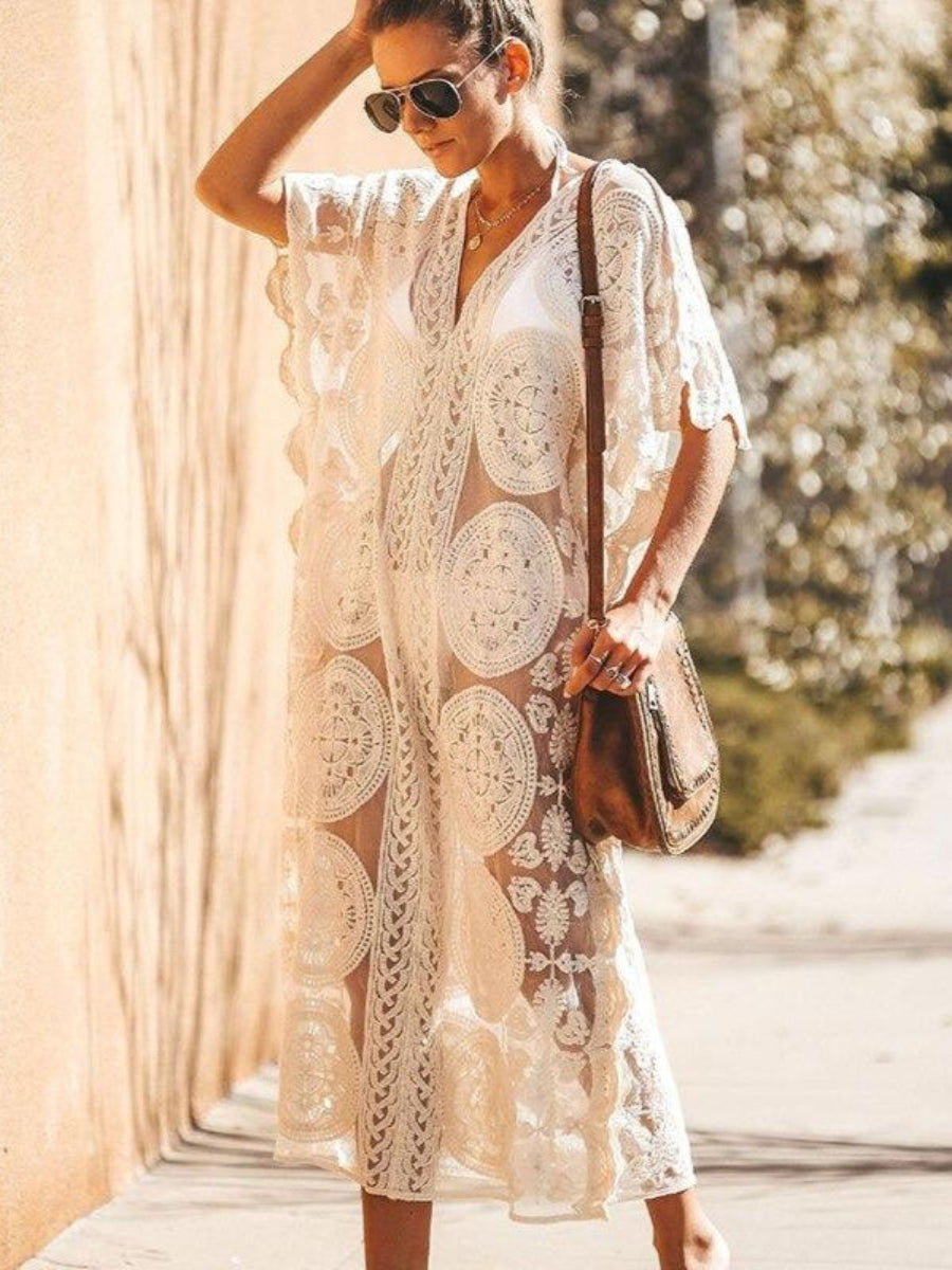 Boho Lace Beach Dress