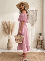 Boho Lace Midi Dress
