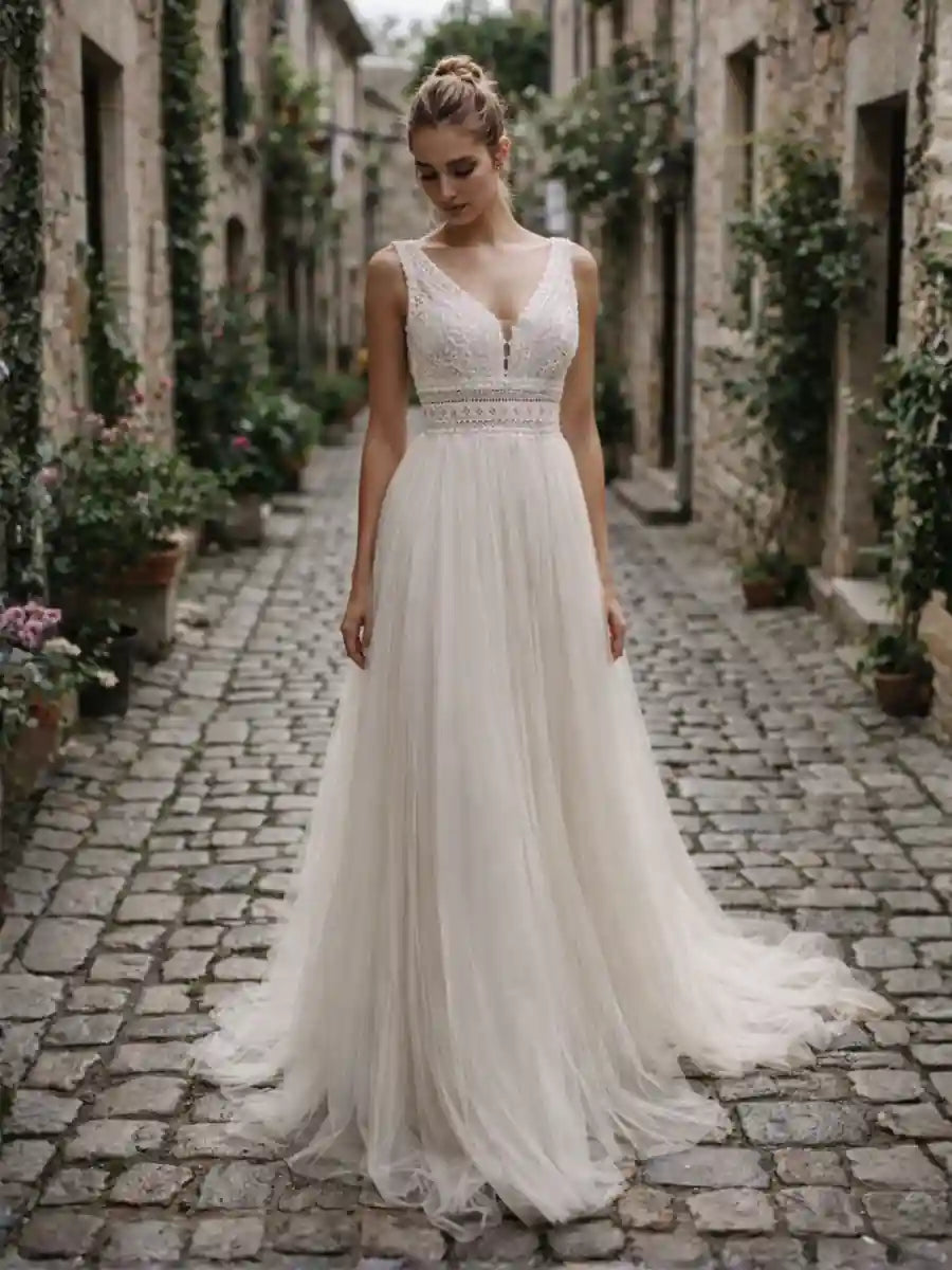 Boho Lace Wedding Dress