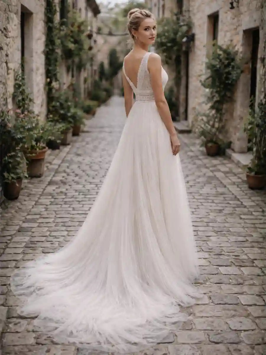 Boho Lace Wedding Dress